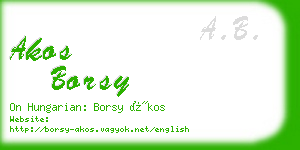 akos borsy business card